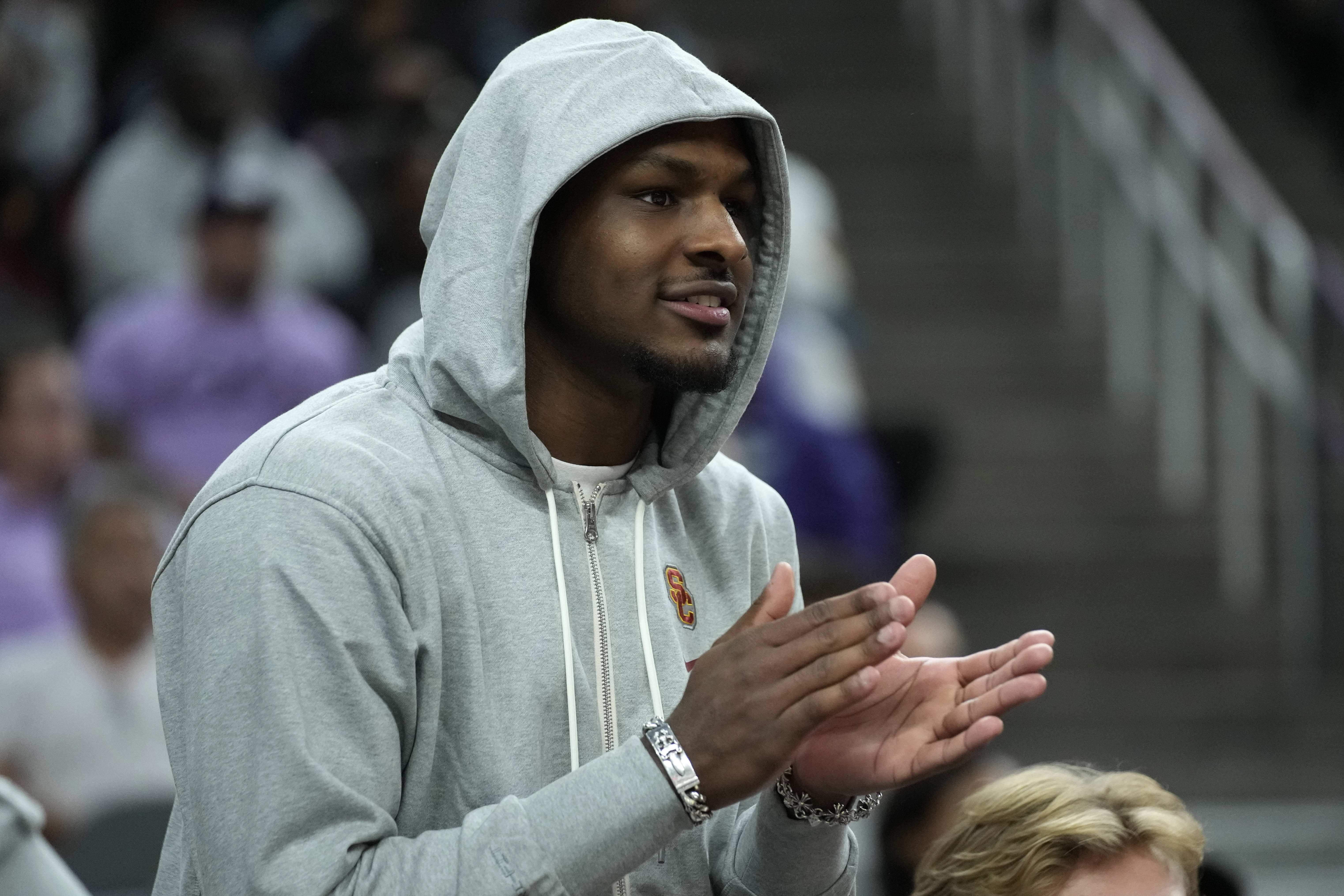 Bronny James in attendance for USC opener in Las Vegas, and LeBron James  hopes for a comeback | AP News