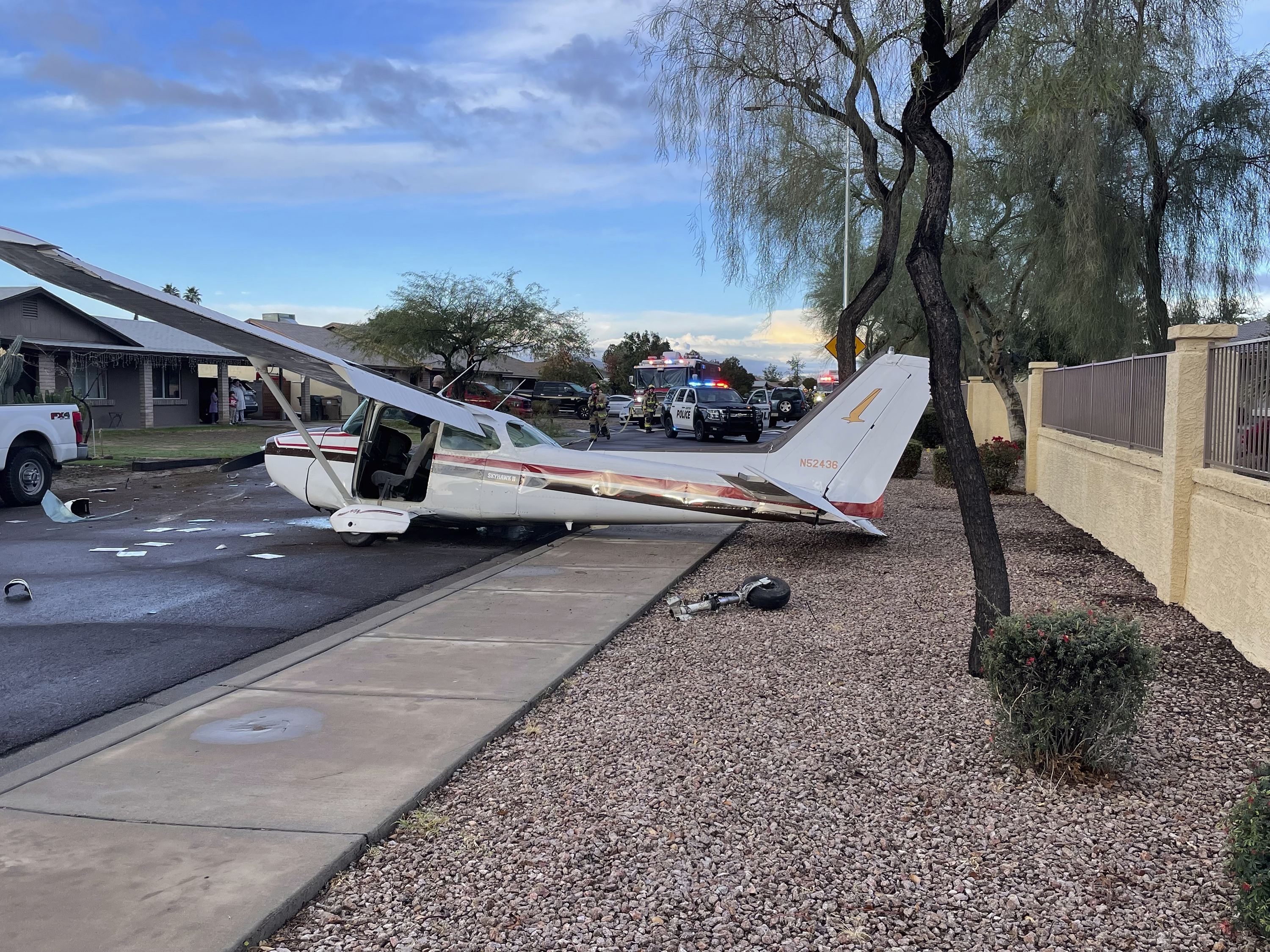 No one hurt when small plane makes crash landing on residential