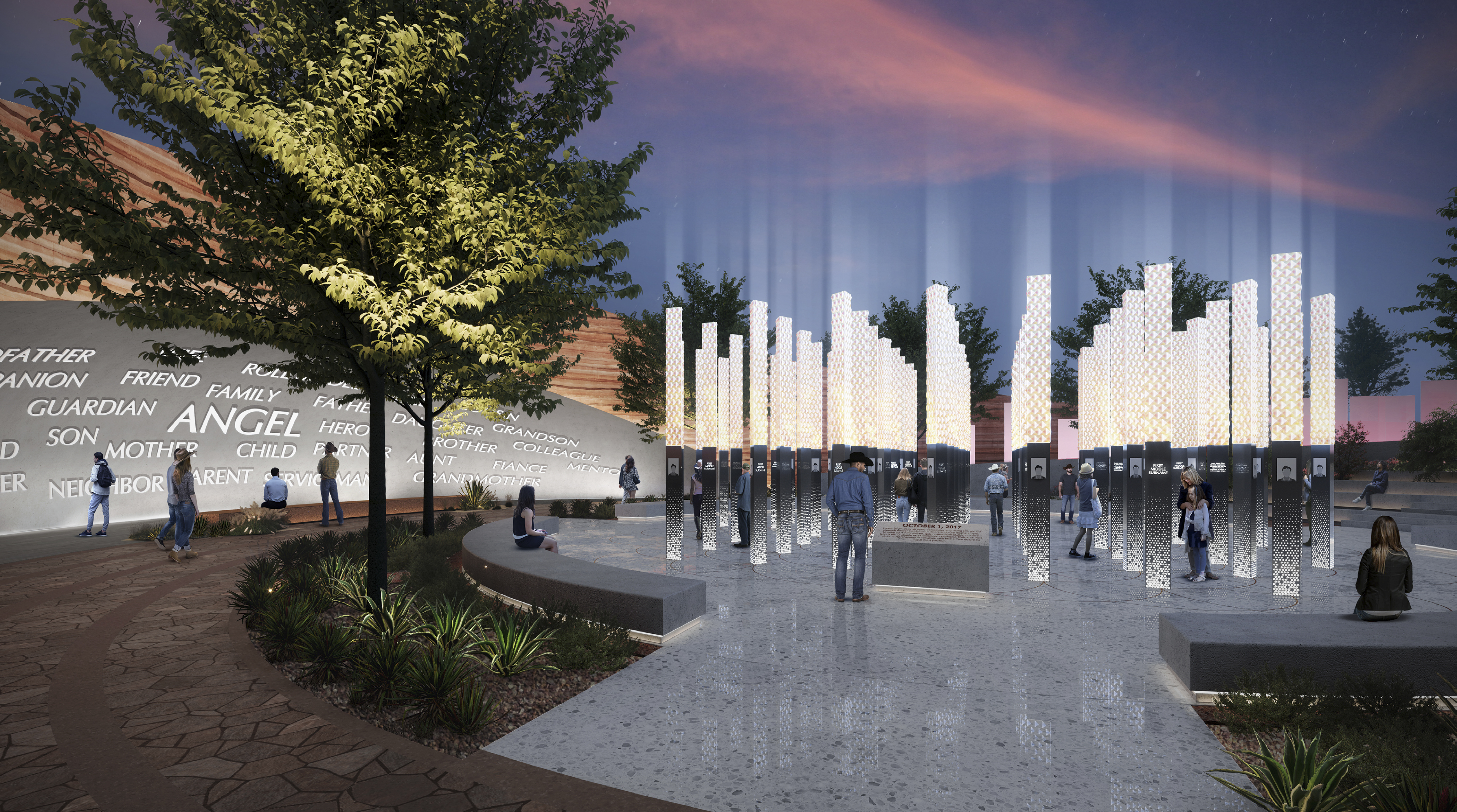 Design for Las Vegas Strip mass shooting memorial features a