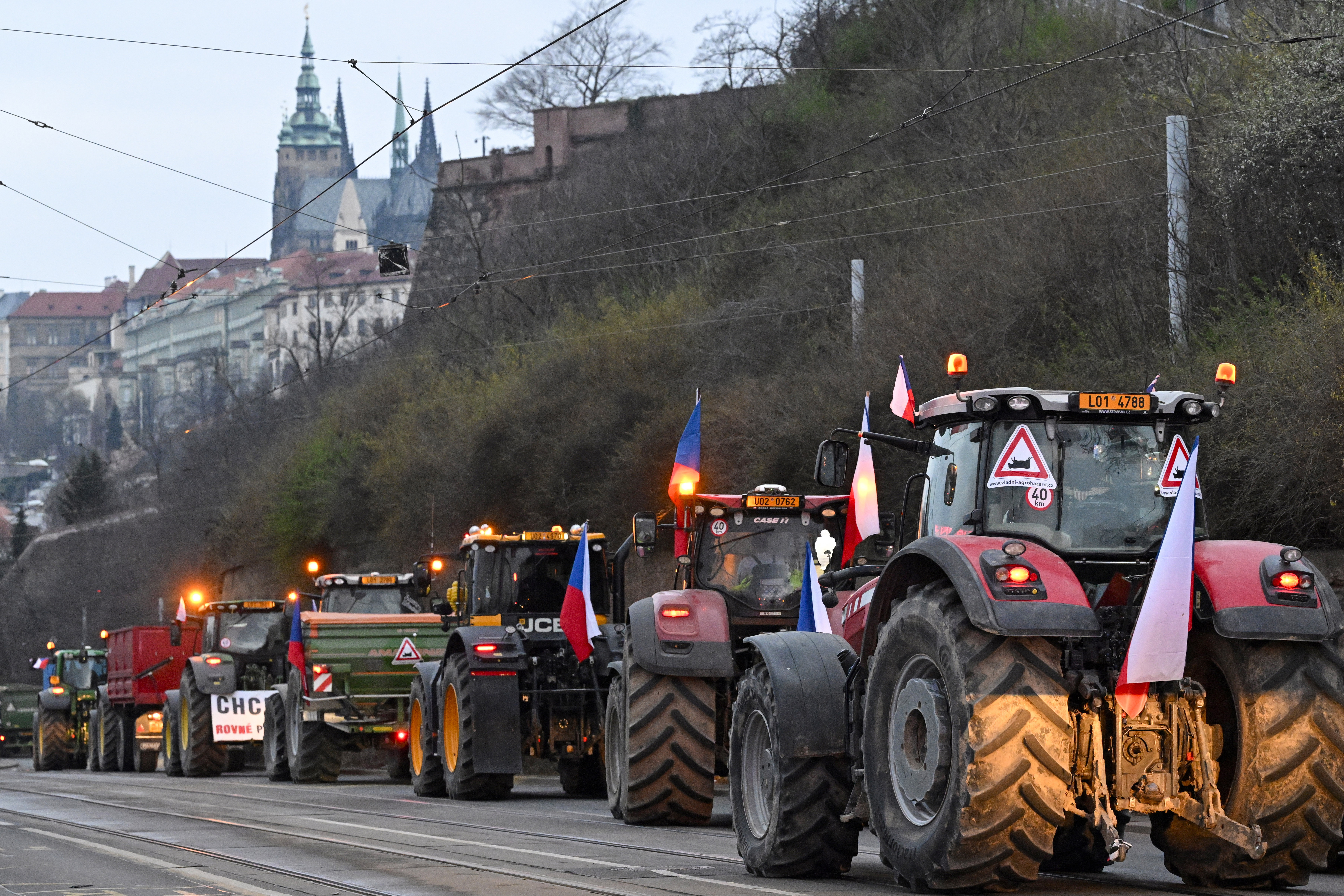 Czech farmers block traffic in Prague in protest against the government and  EU agriculture policies | AP News