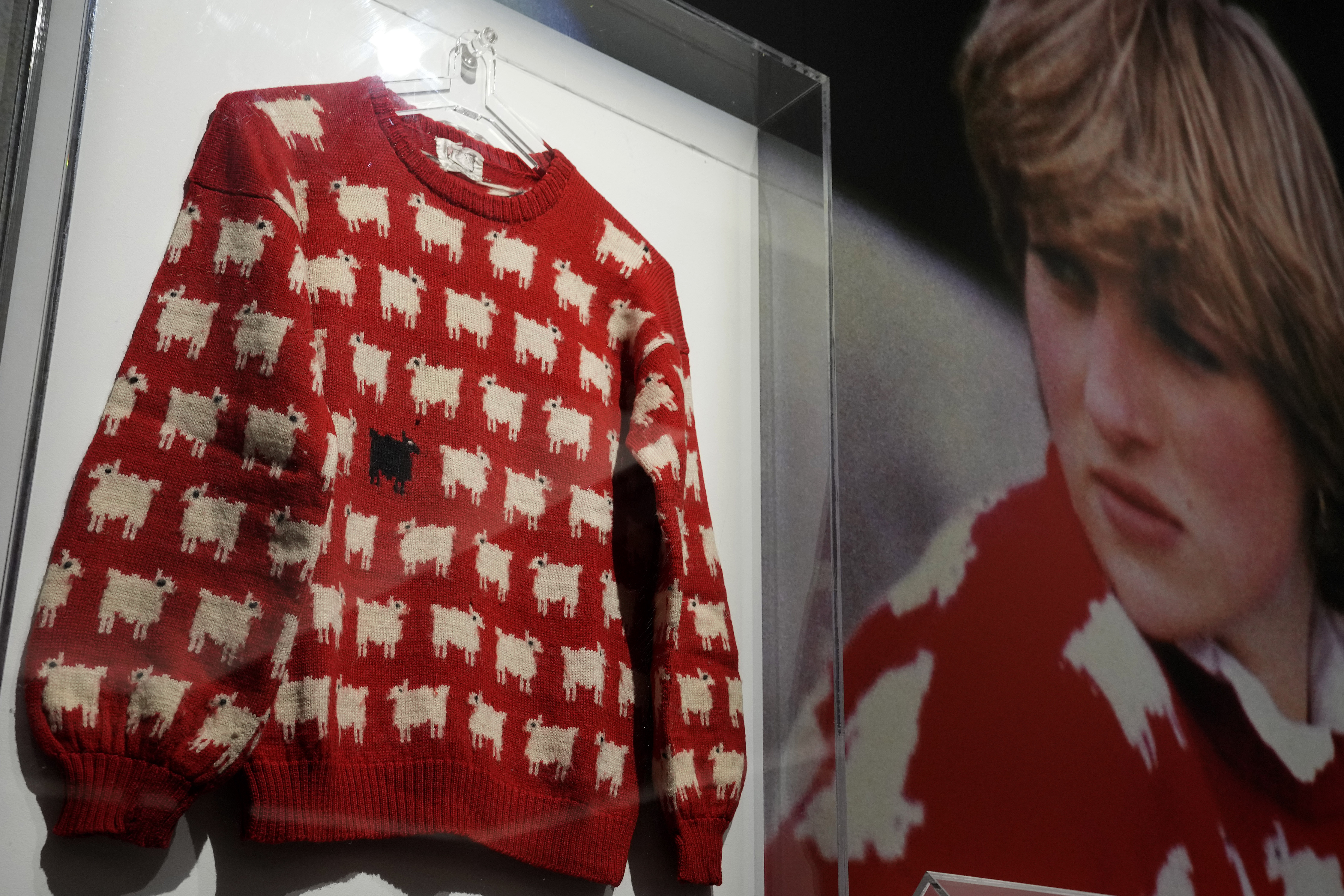 Princess Diana's iconic black sheep sweater could fetch at least