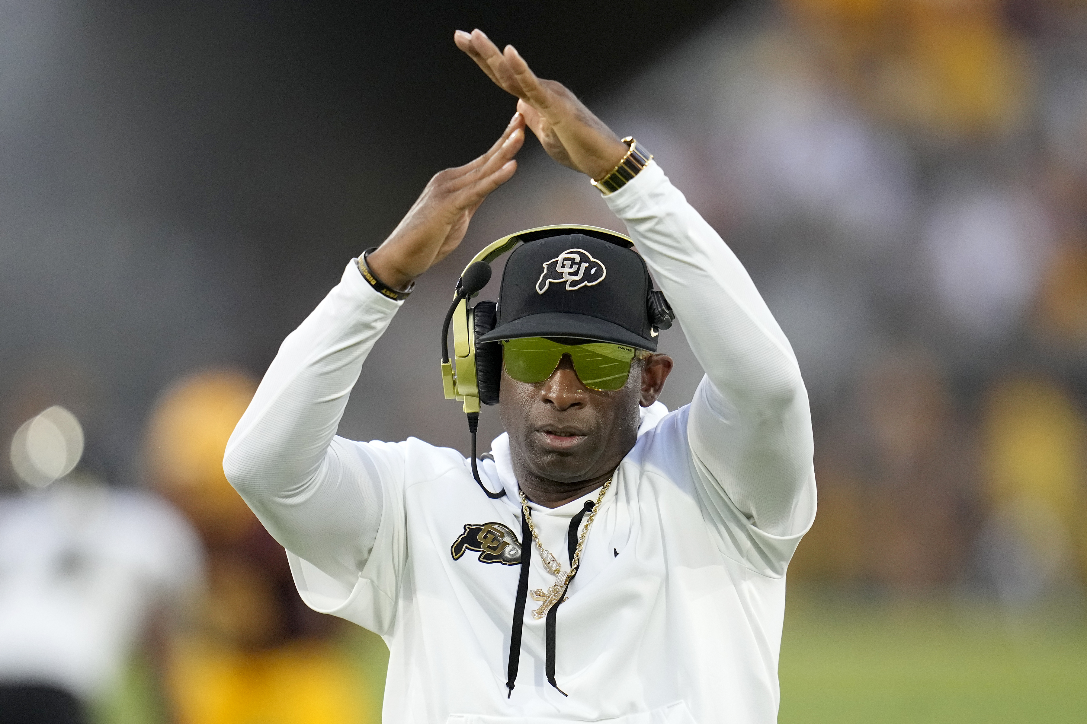 Colorado coach Deion Sanders enjoys the spoof of Deion Sanders on