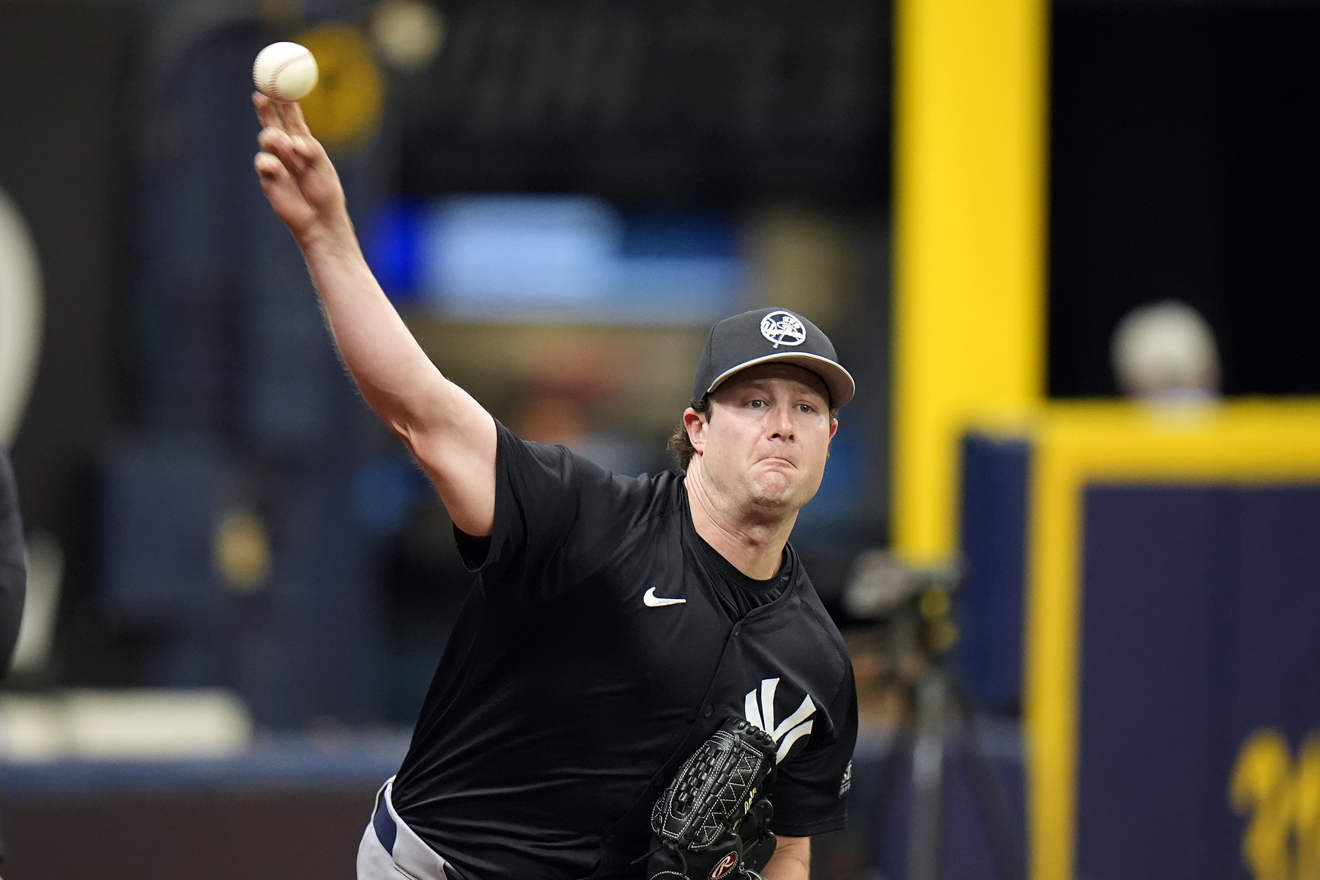 Yankees ace Gerrit Cole throws 3 1/3 shutout innings in first 