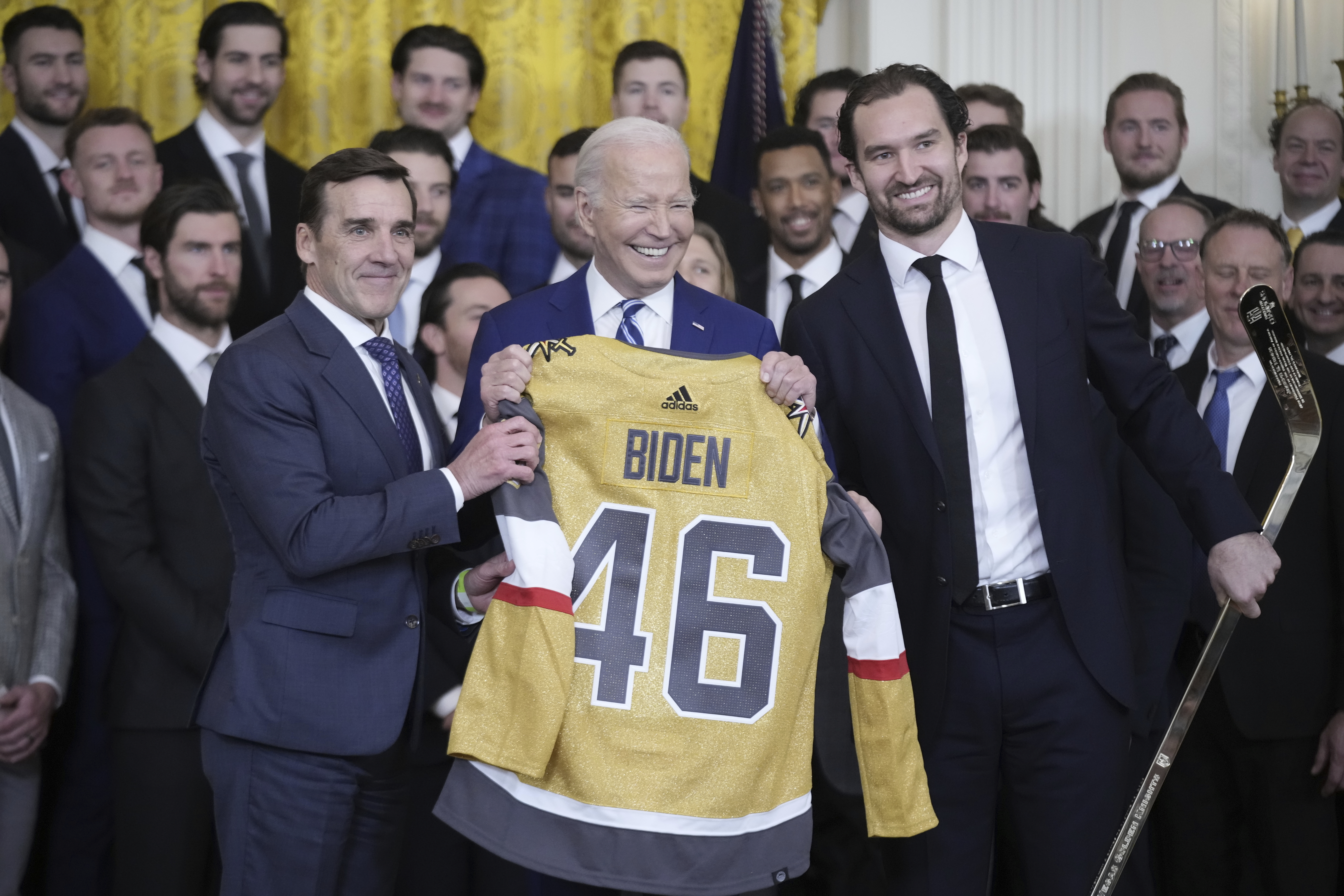 Vegas Golden Knights reveal first home jersey at Adidas event