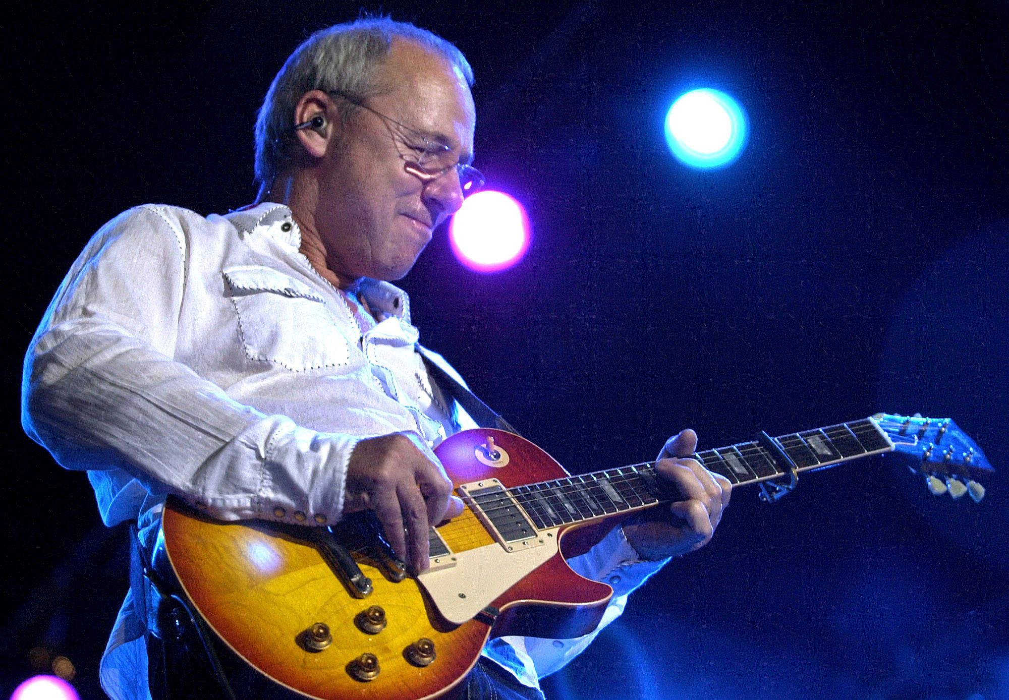 Mark Knopfler from Dire Straits posed in Amsterdam, Netherlands in