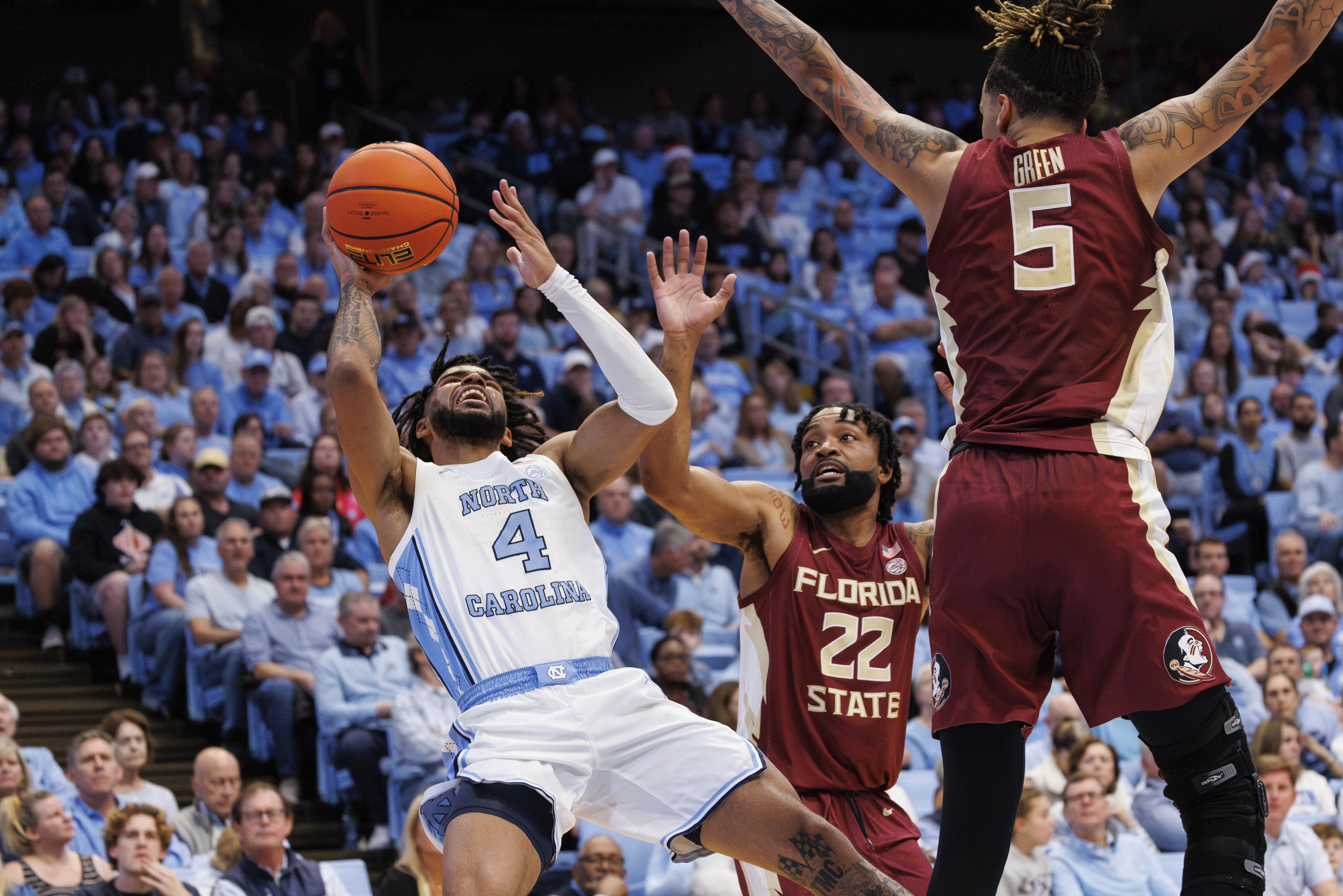 No. 17 UNC uses 22-point run to erase 14-point hole and beat Florida State  78-70 in ACC opener