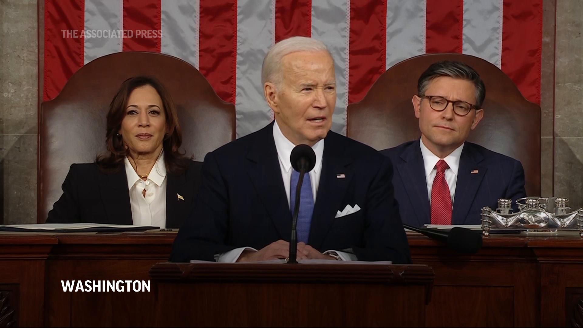 Biden calls out hecklers, rallies base: State of the Union highlights | AP News