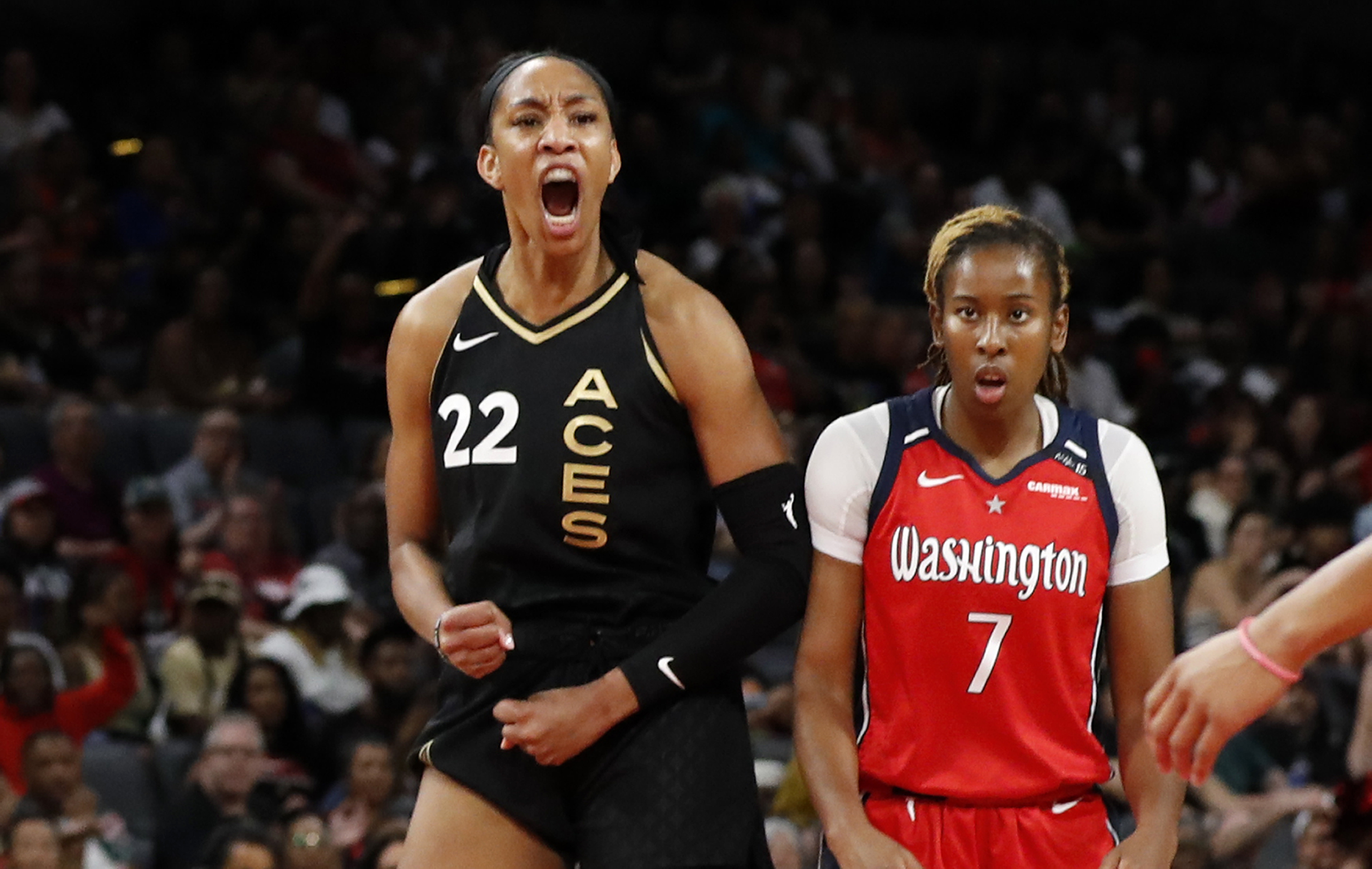 Aja Wilson Kelsey Plum And The Las Vegas Aces Are Back-To-Back