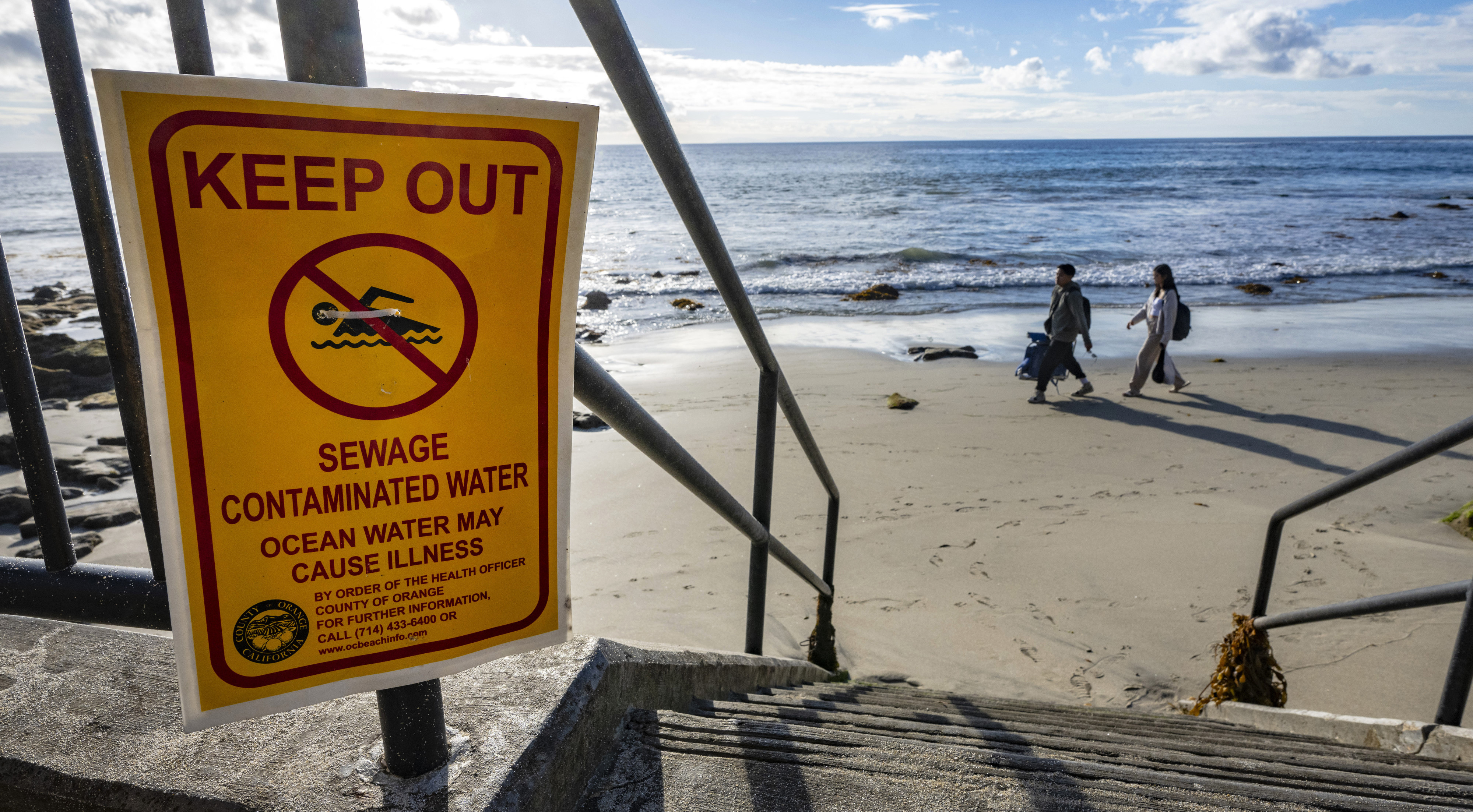 Sewage spill closes 2 mile stretch of coastline at Southern