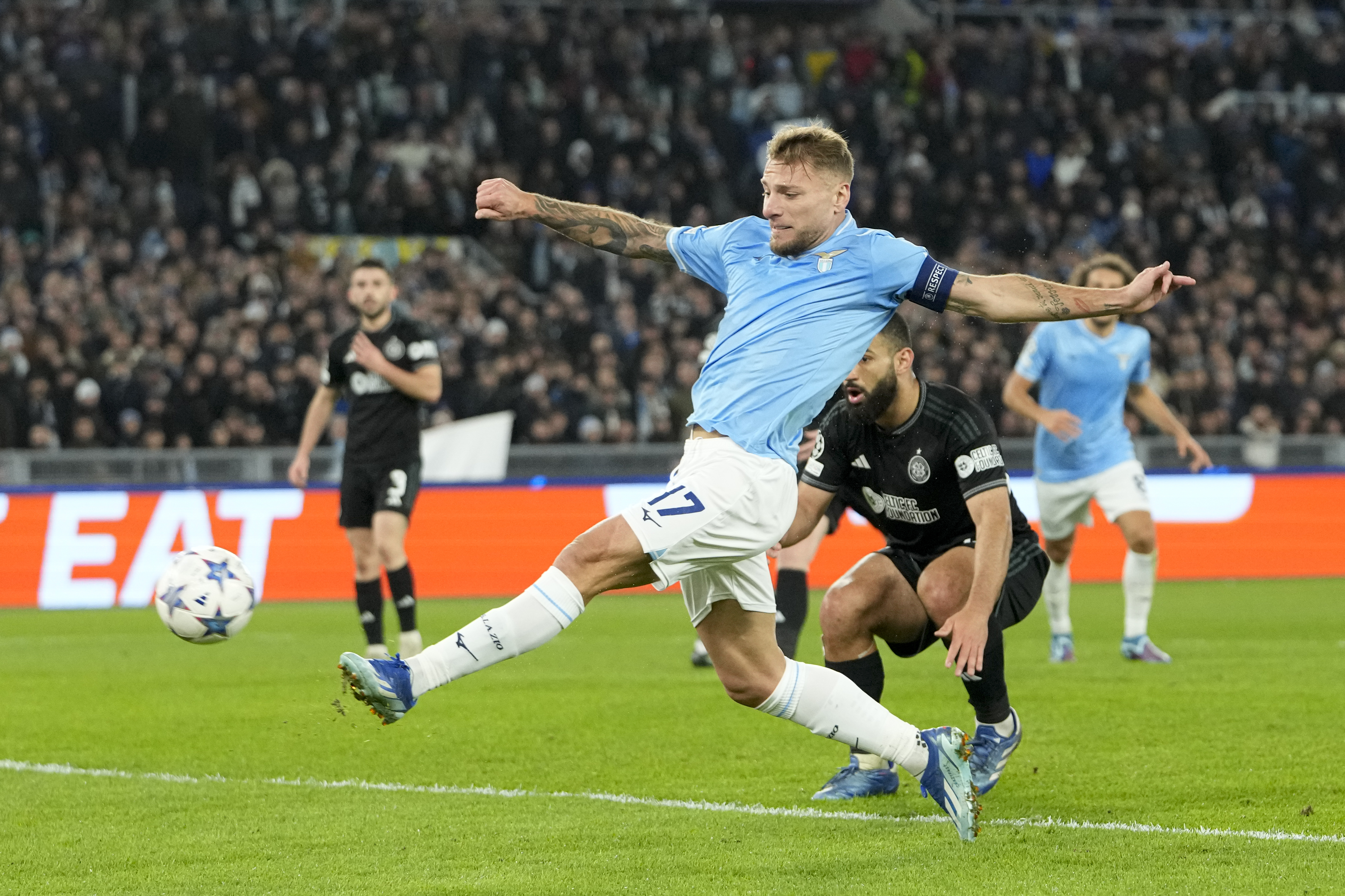 Ciro Immobile scores 2 late goals and Lazio beats Celtic 2 0 to