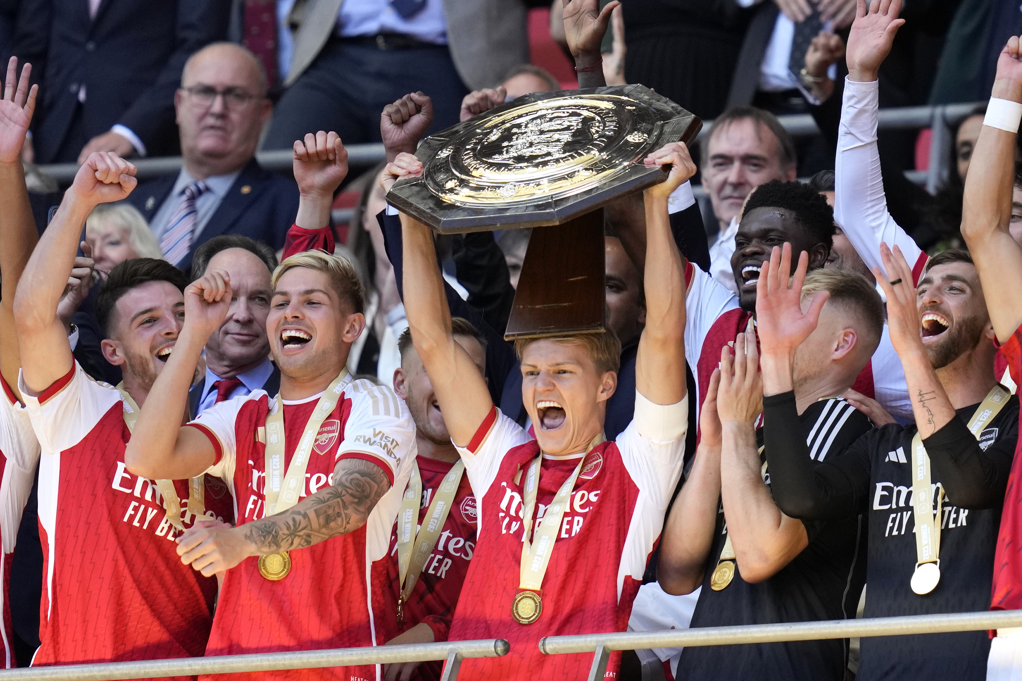 Arsenal 2023 Premier League Champions Celebration & Trophy Lifting