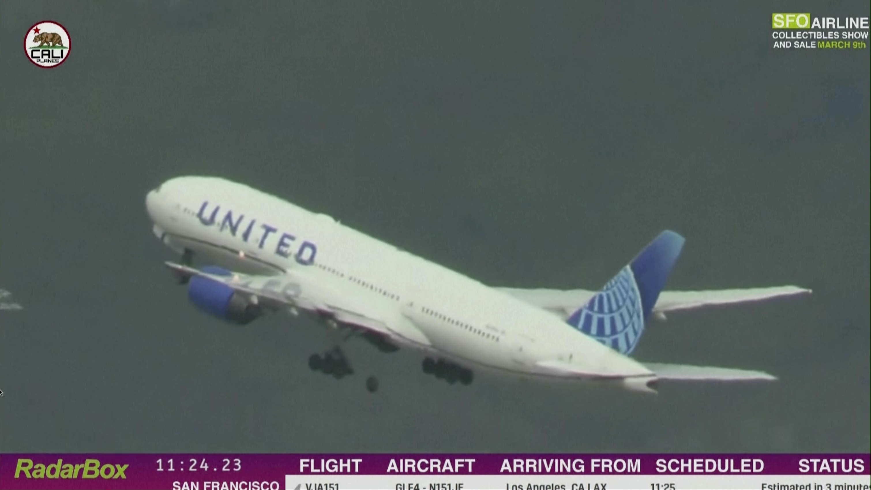 United plane loses tire during takeoff makes emergency landing