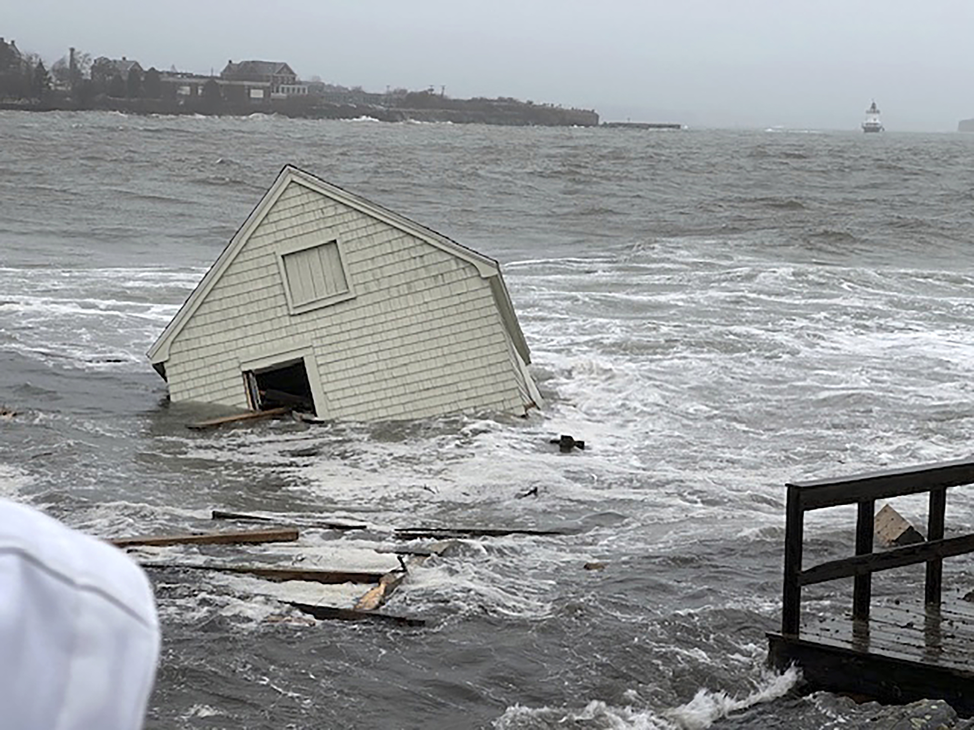Record high tide in Maine washes away historic, 100-year-old fishing shacks