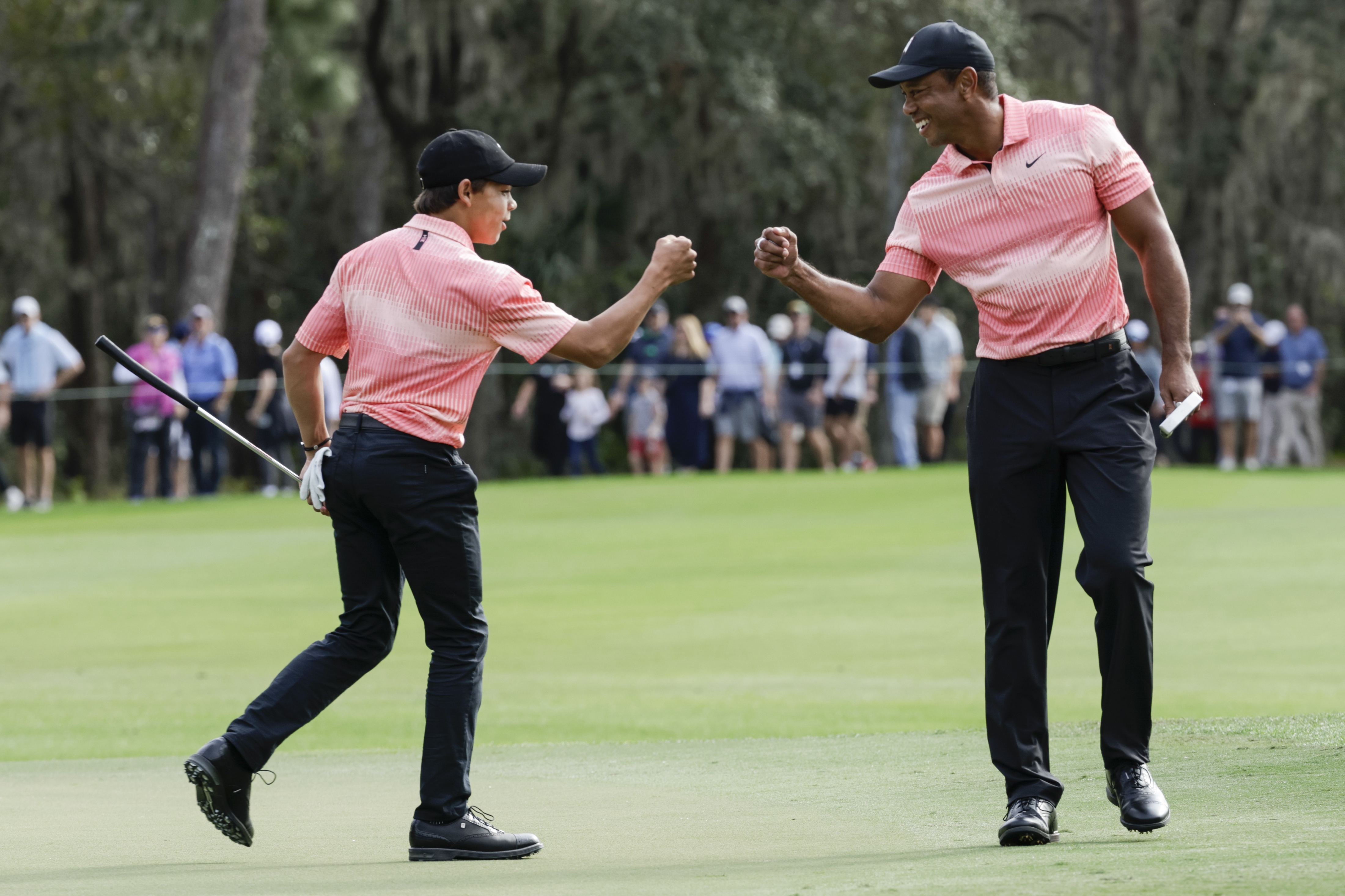 Tiger Woods and son get another crack at PNC Championship. Woods jokingly  calls it the 5th major