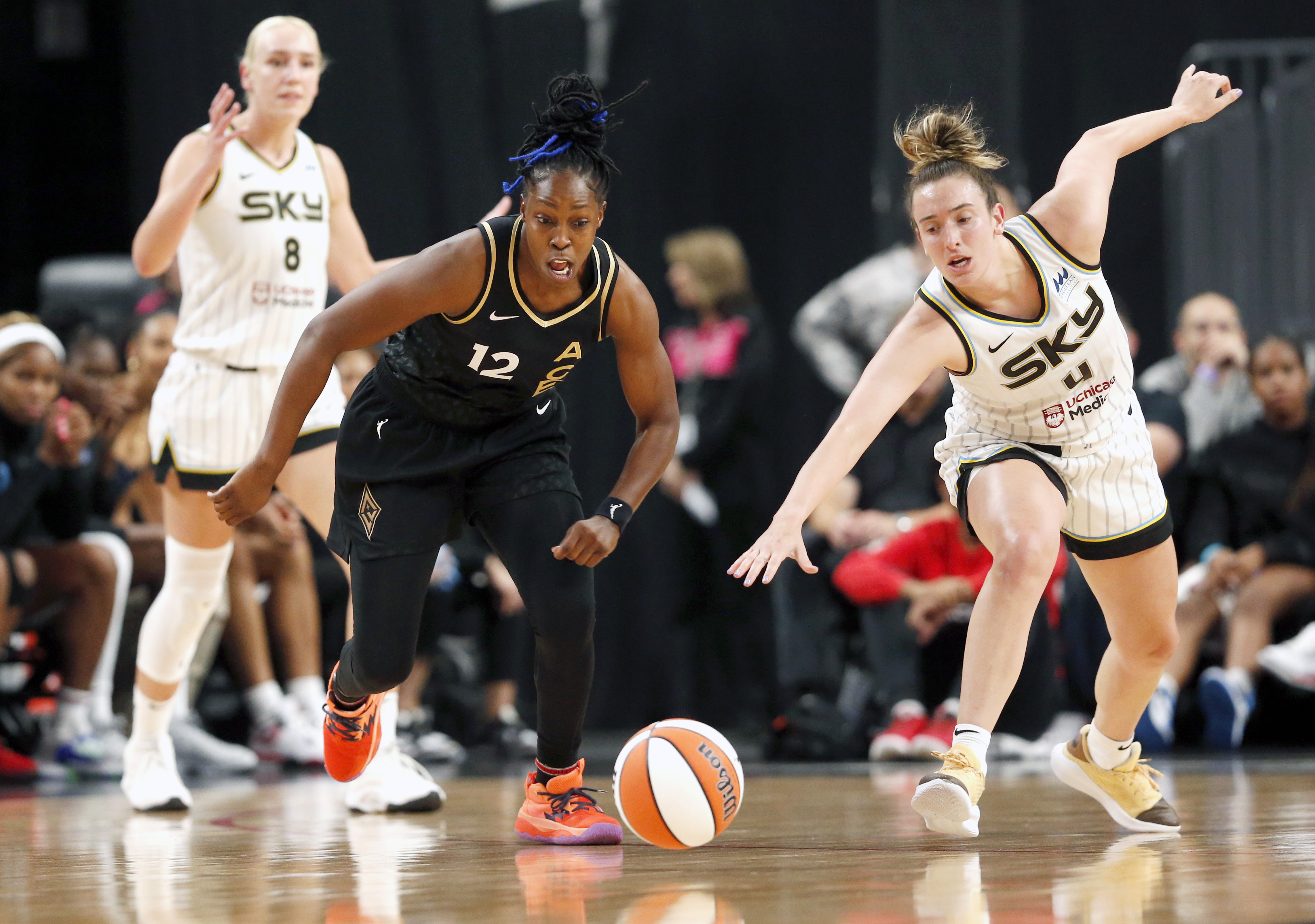 Defending champion Aces begin WNBA playoffs with 87-59 win over