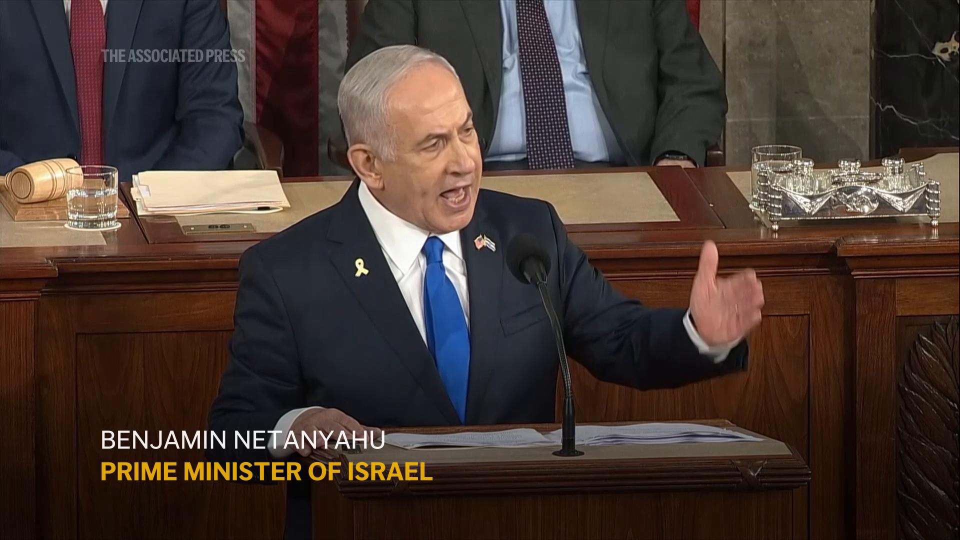 In fiery speech to Congress, Netanyahu defends war in Gaza and denounces  protesters | AP News