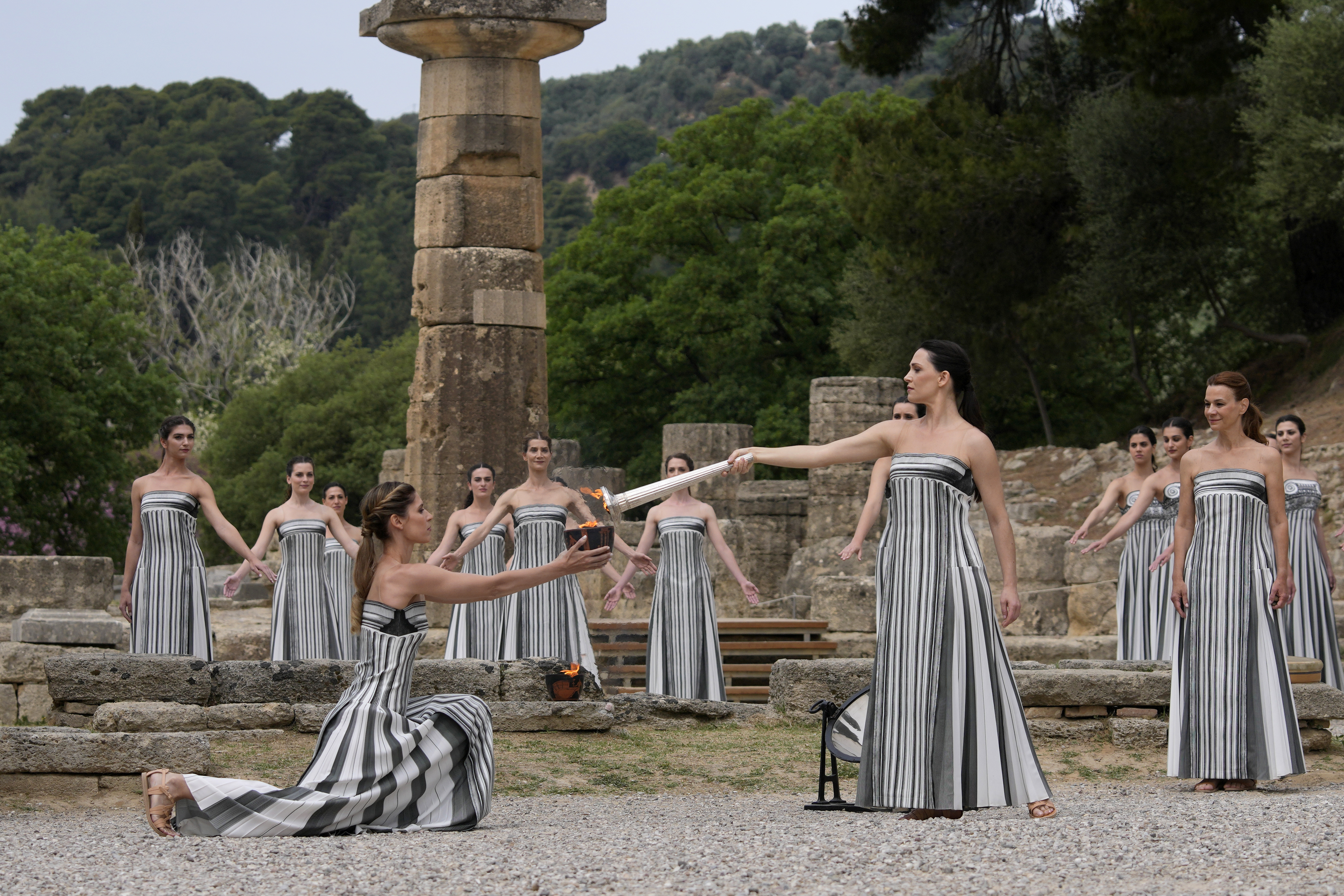 Paris 2024: Olympics flame is lit at the Greek cradle of ancient games | AP  News