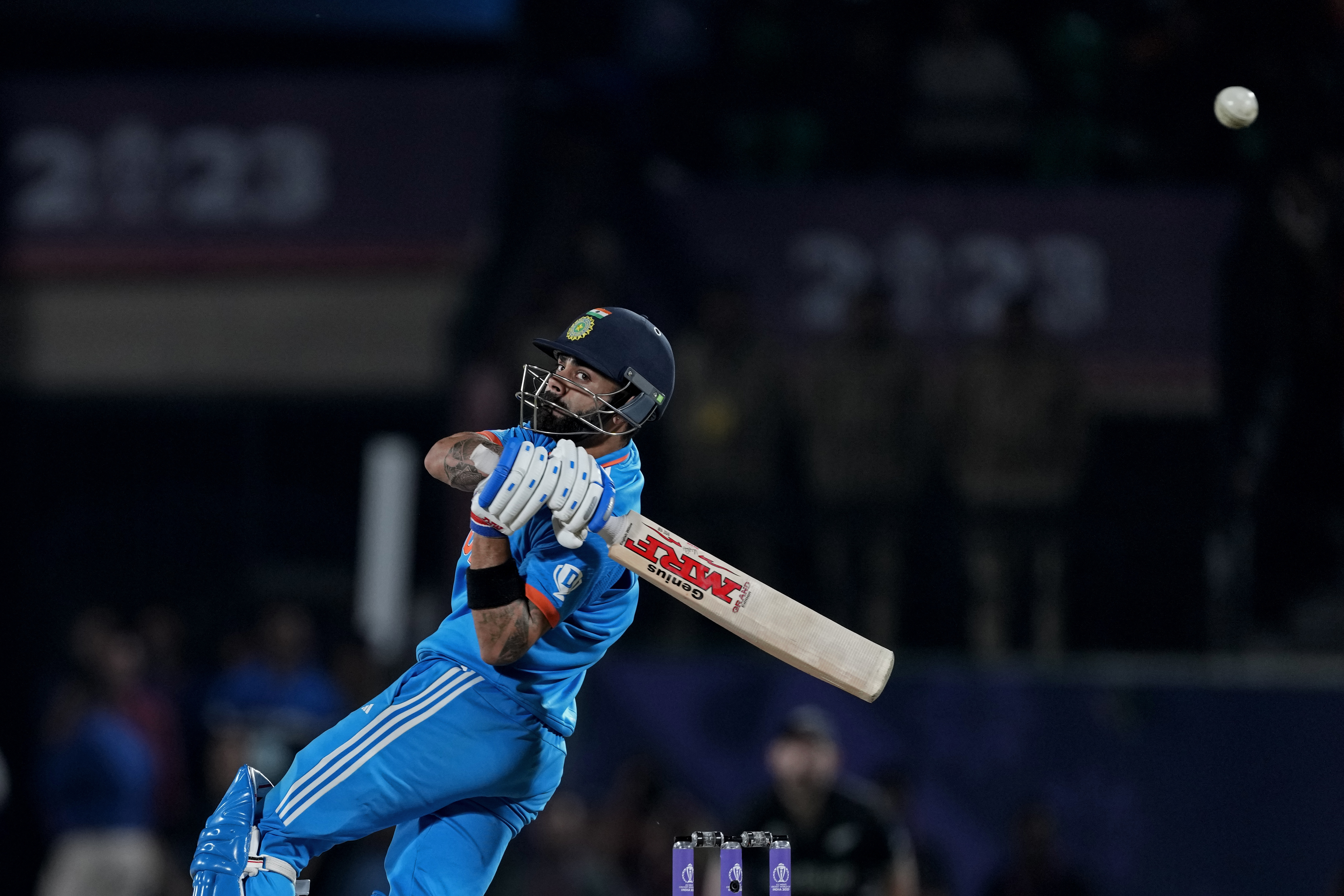 Virat Koli Ki Xxx Video - Virat Kohli hits 95 as India beats New Zealand by 4 wickets at Cricket  World Cup to stay perfect | AP News