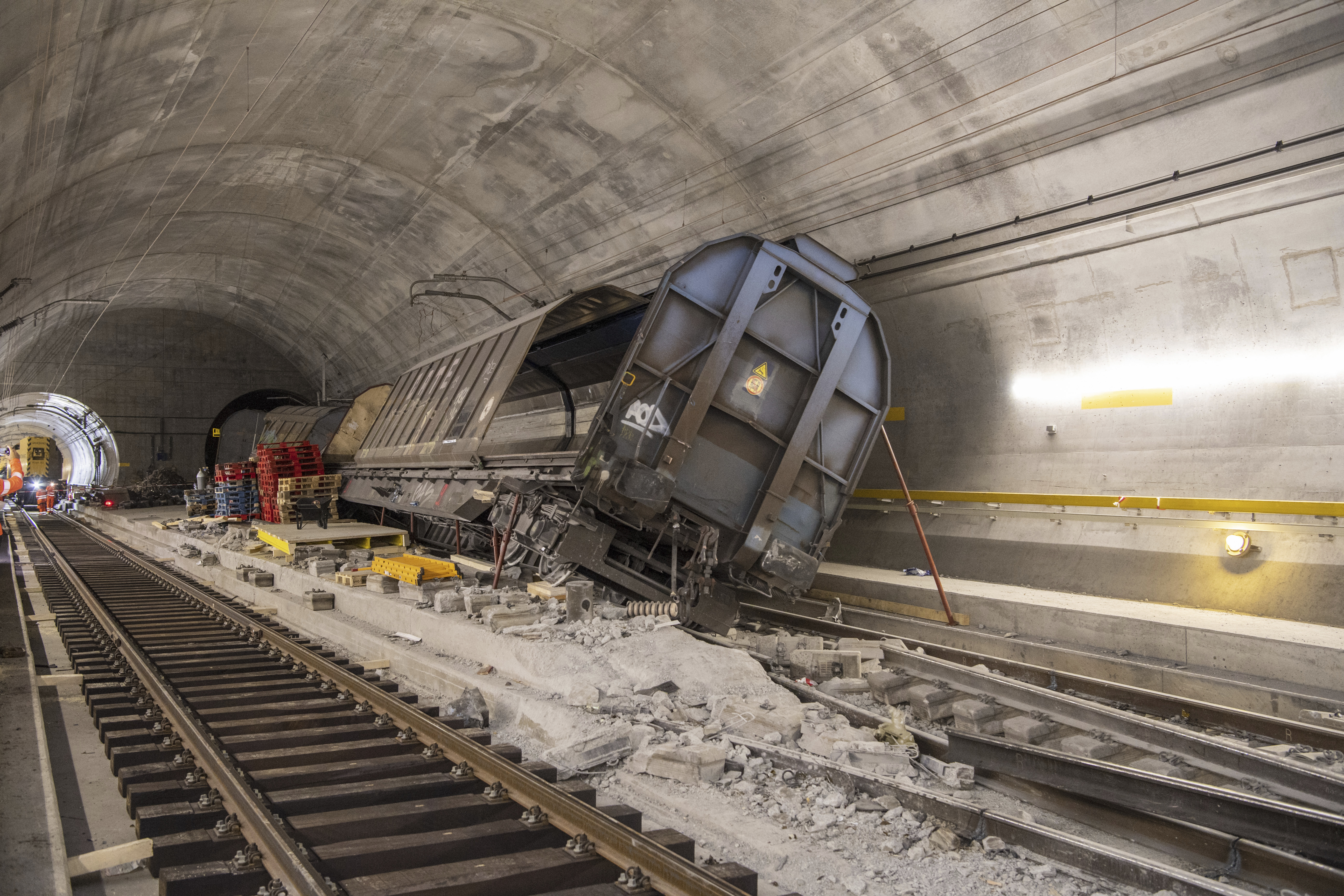 Key Swiss rail tunnel damaged by derailment won't fully reopen
