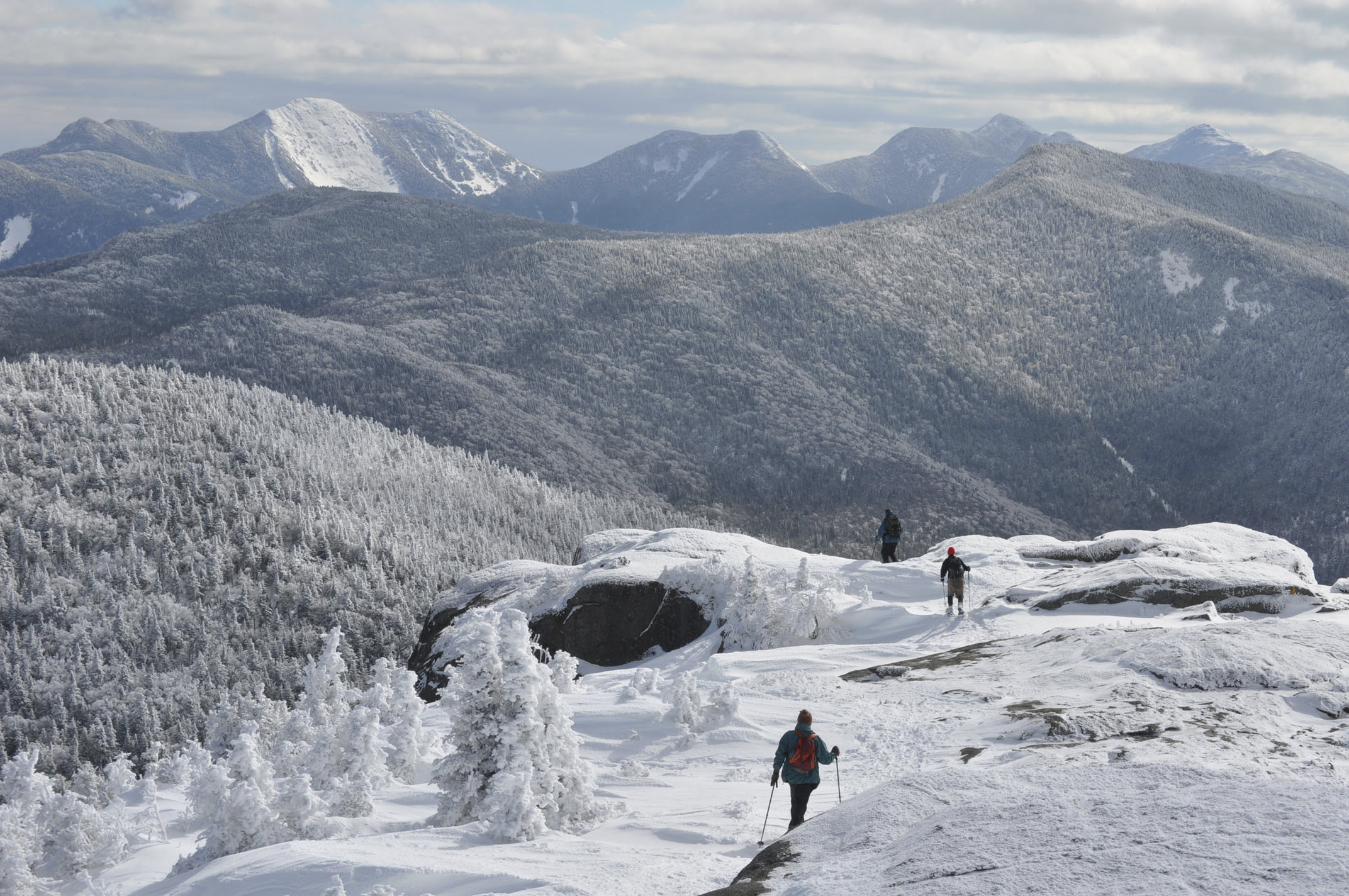 A hiker is rescued after falling down an Adirondack mountain peak on a wet,  wintry night