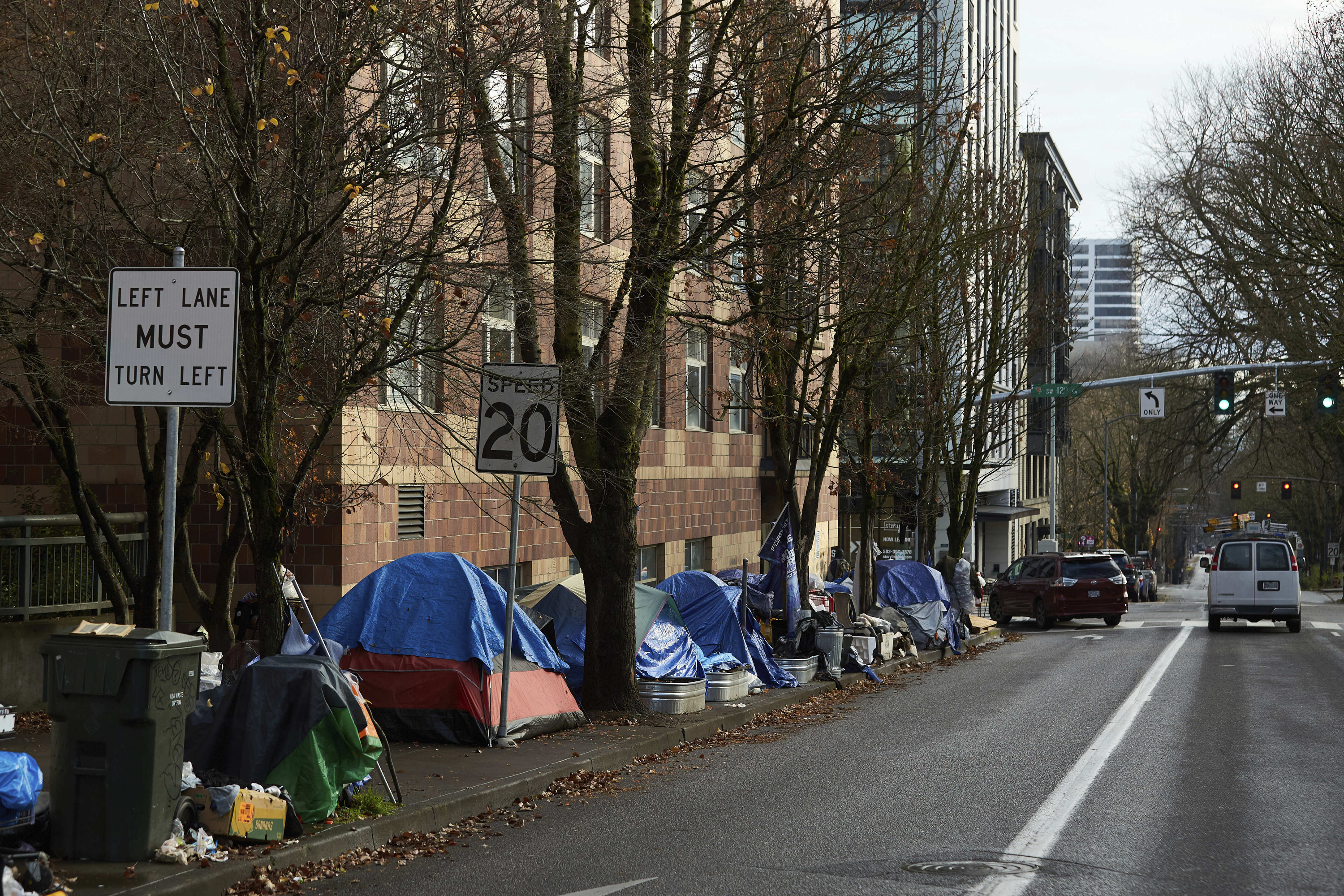 Group of homeless people sues Portland, Oregon, over new daytime camping  ban