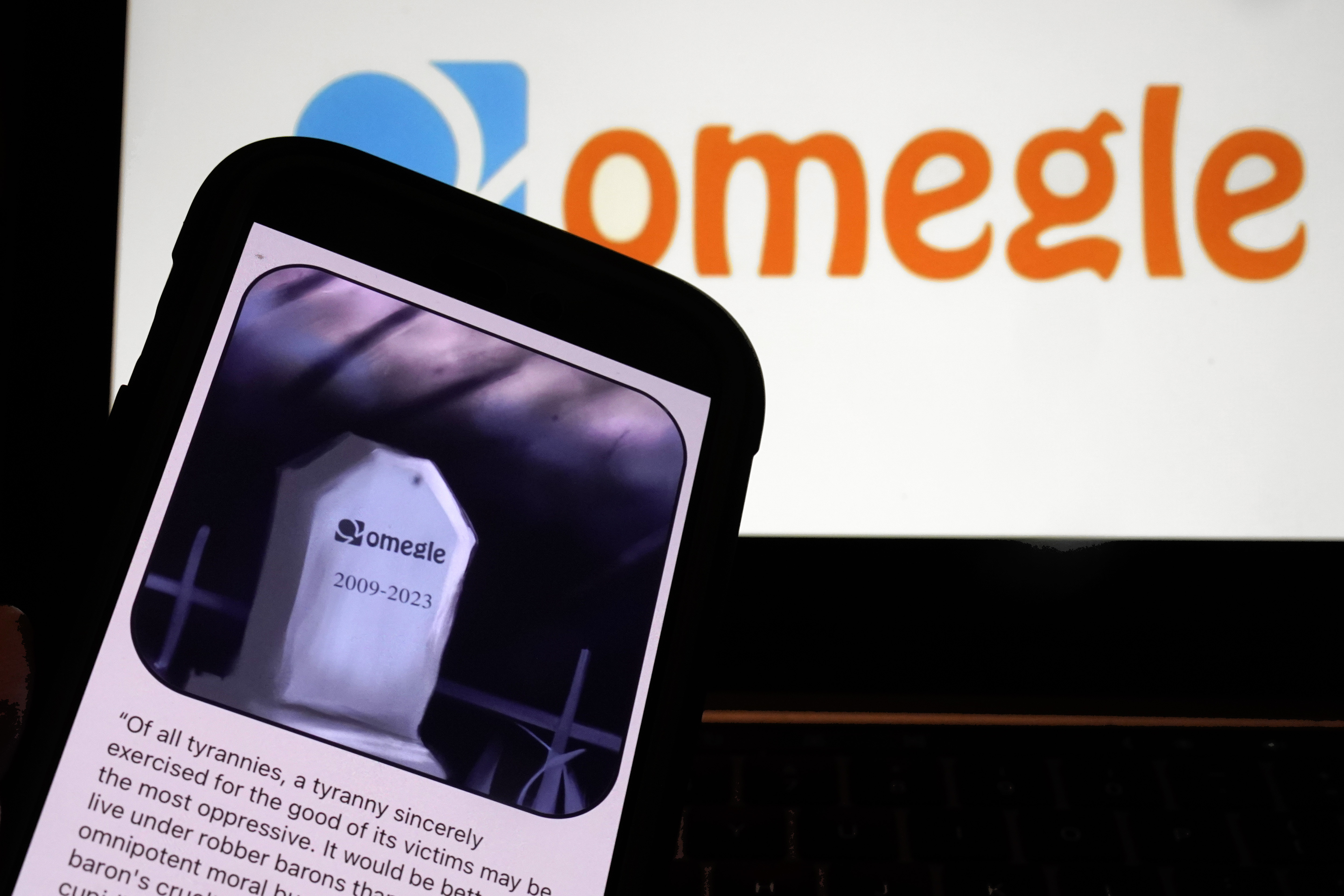 Omegle shuts down following years of user abuse claims | AP News