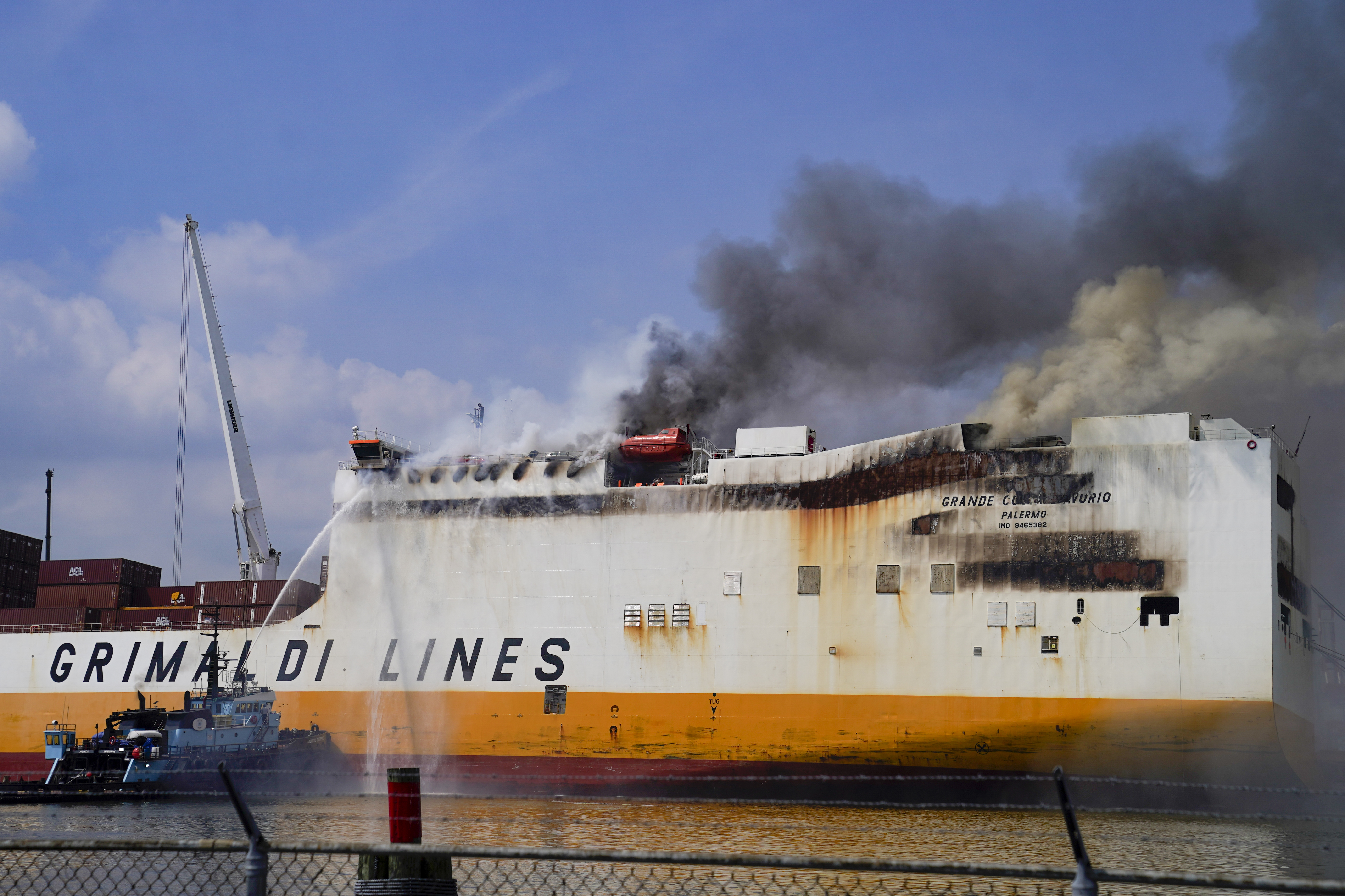 Port Newark cargo ship fire: Mourners gather for funeral of fallen